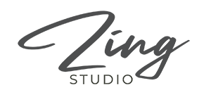 zing studio sherwood photography business logo in charcoal color